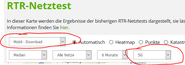 RTR Netztest Karte nicht aussagekräftig | LTE-Forum Österreich