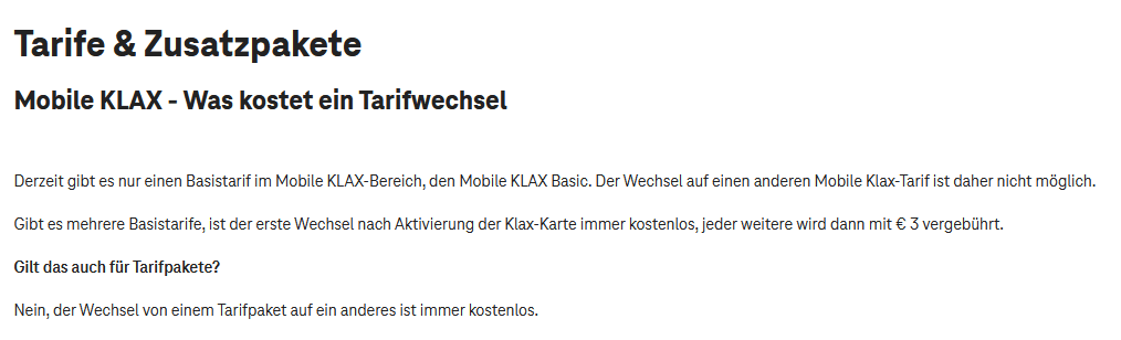 Neue Klaxtarife ab 11.9.24 | LTE-Forum Österreich