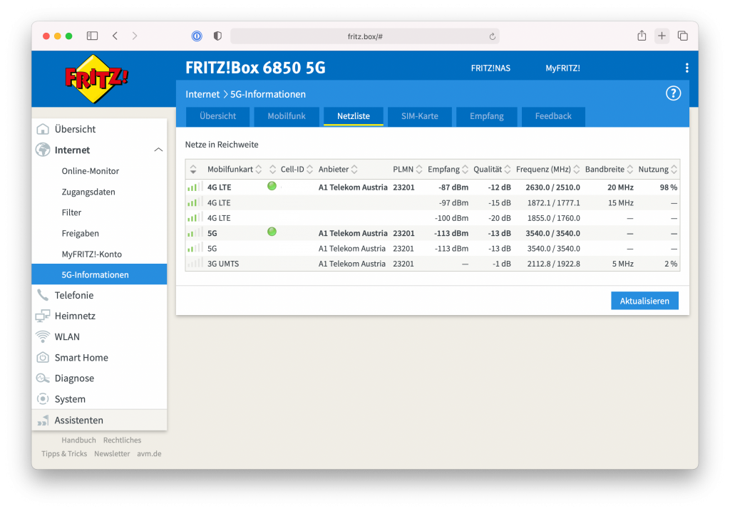 Fritzbox 6850 5G Test: Bester Mobilfunkrouter? - WLAN & Mobilfunk ...